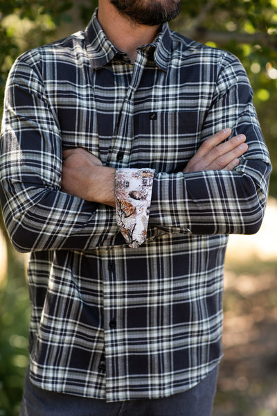 Men's Every Day Flannel Shirt- Ice Black
