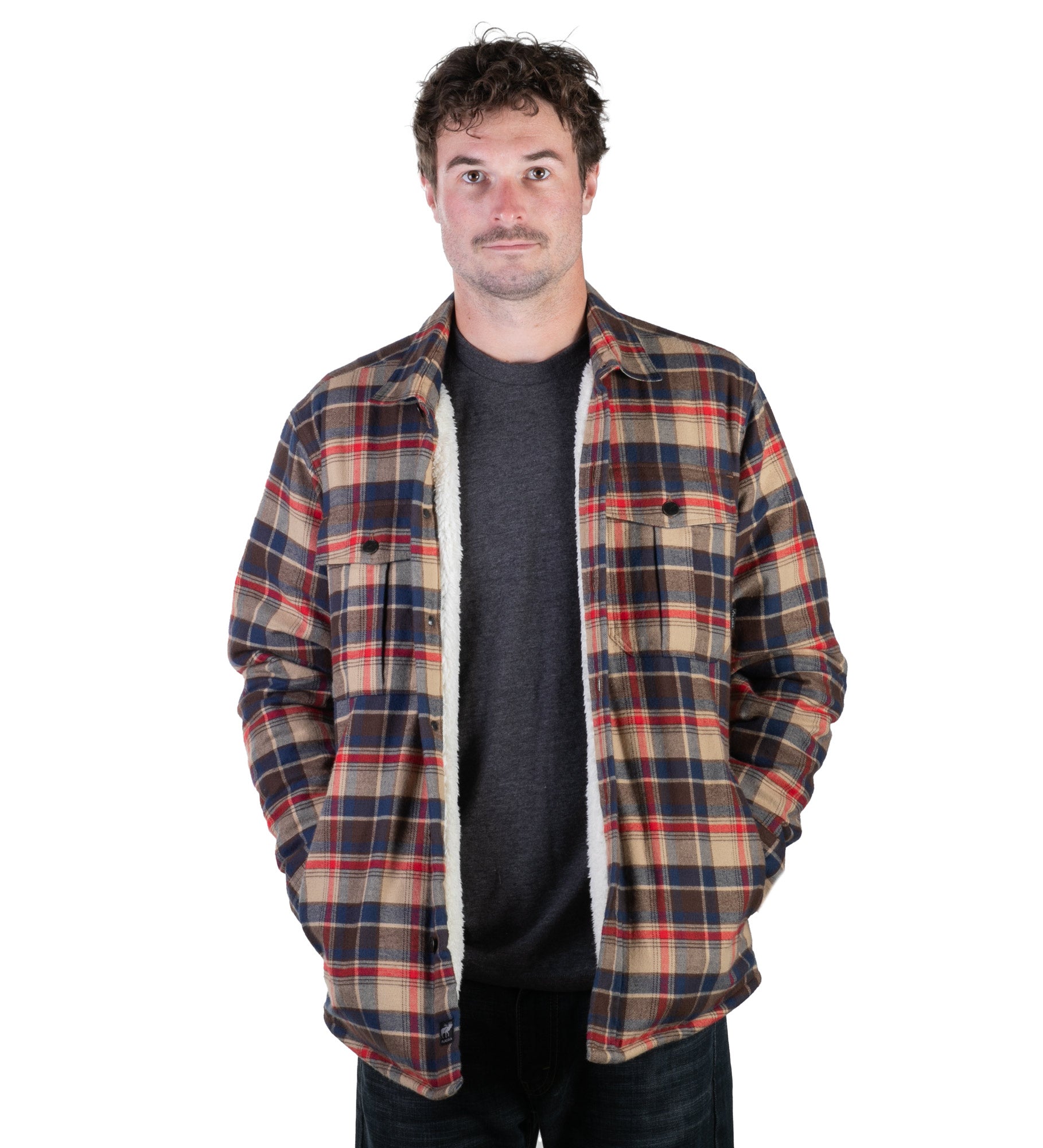 Men's THERMAL LINED Brushed Plaid FLANNEL SHIRT JACKET Insulated Body &  Sleeves