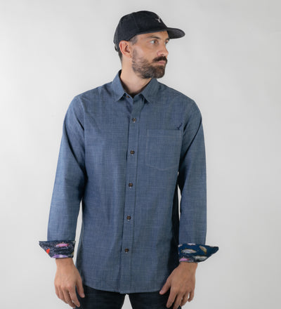 Men's Cascade Shirt - Indigo Blue Chambray