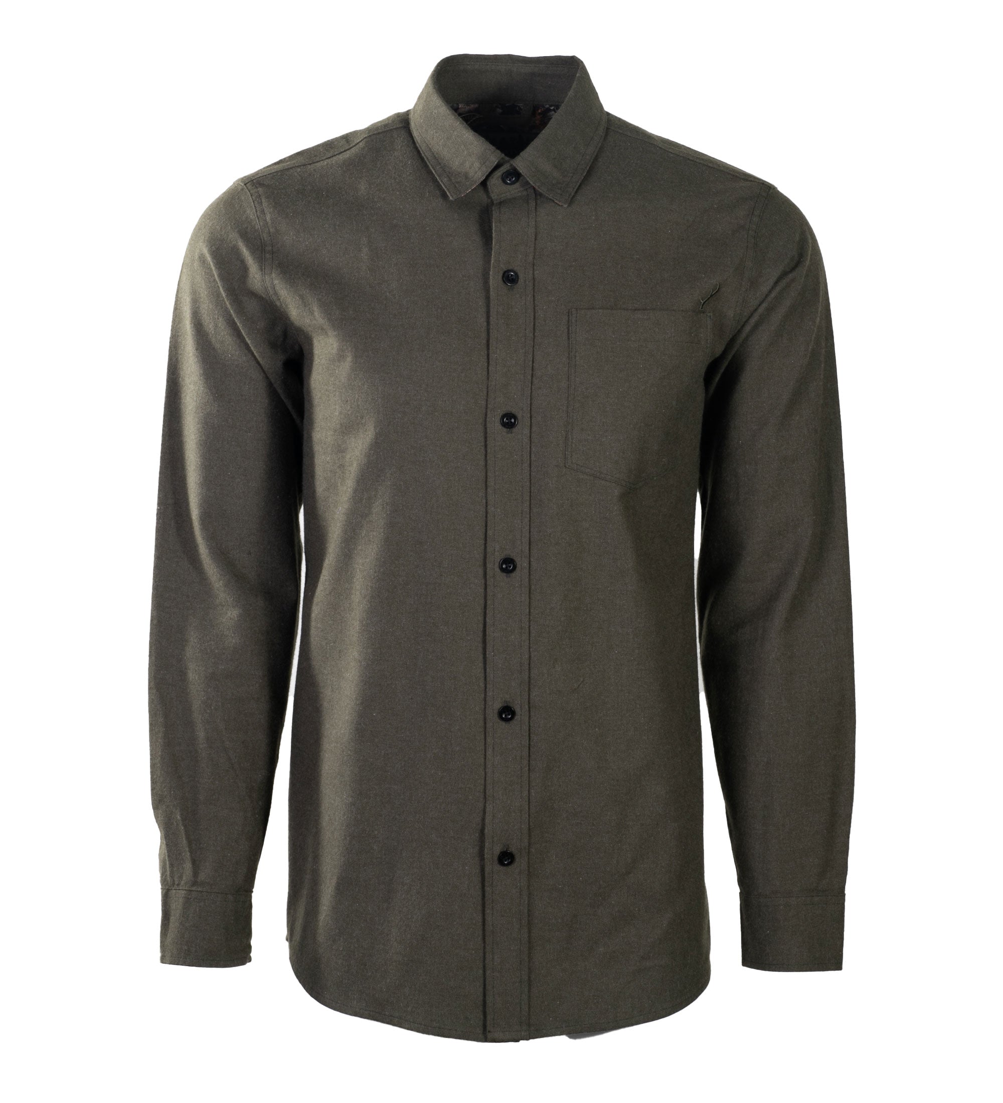 Men's Cascade Flannel Shirt | Climbing Ivy Green Heather | Pladra