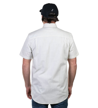 Men's Short Sleeve Tailwinds Shirt - Sand White Chambray
