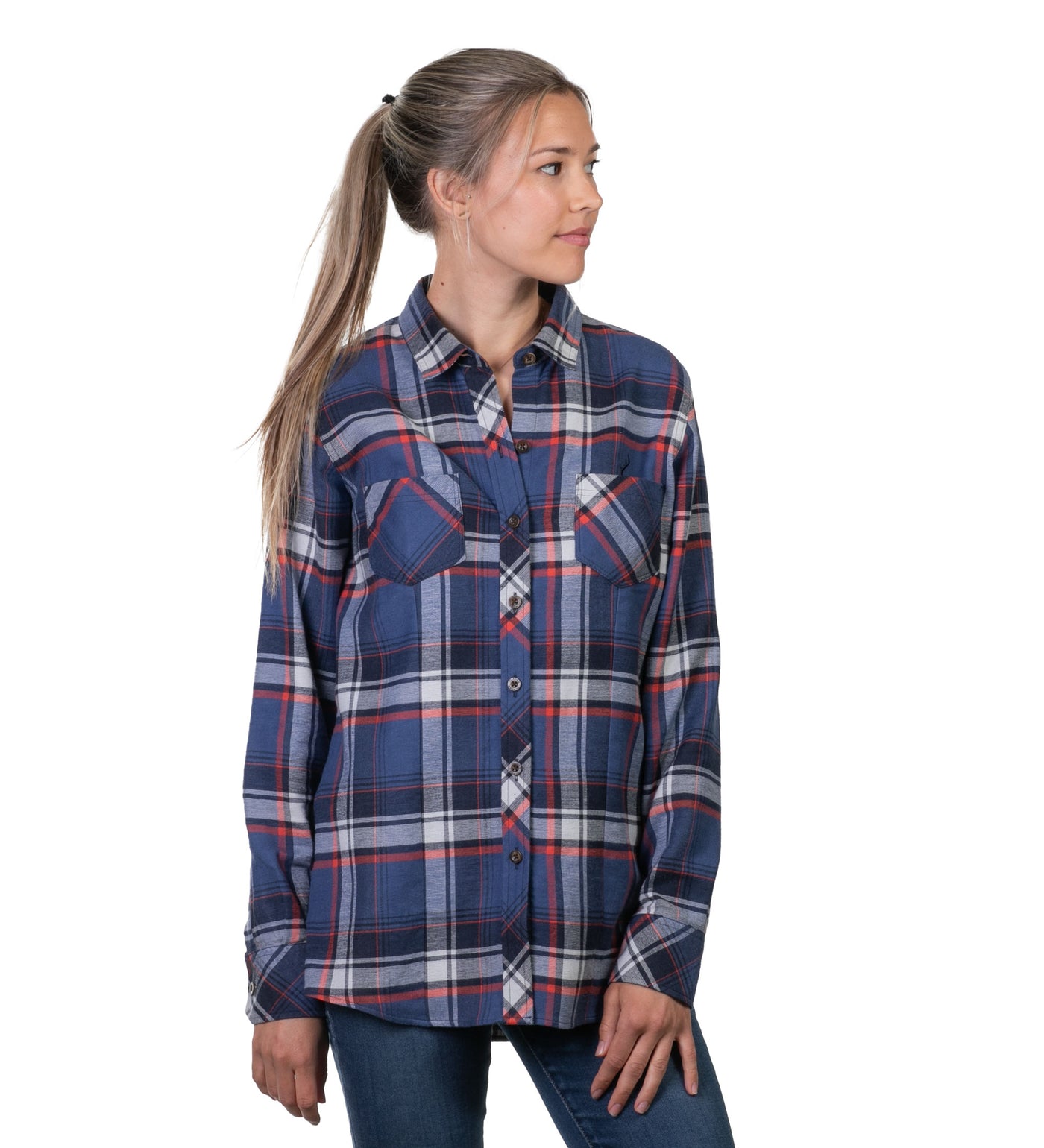 Women's Every Day Double Weave Shirt- Sunset Blue