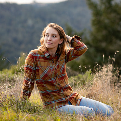 Women's Every Day Flannel Shirt- Cottonwood Orange