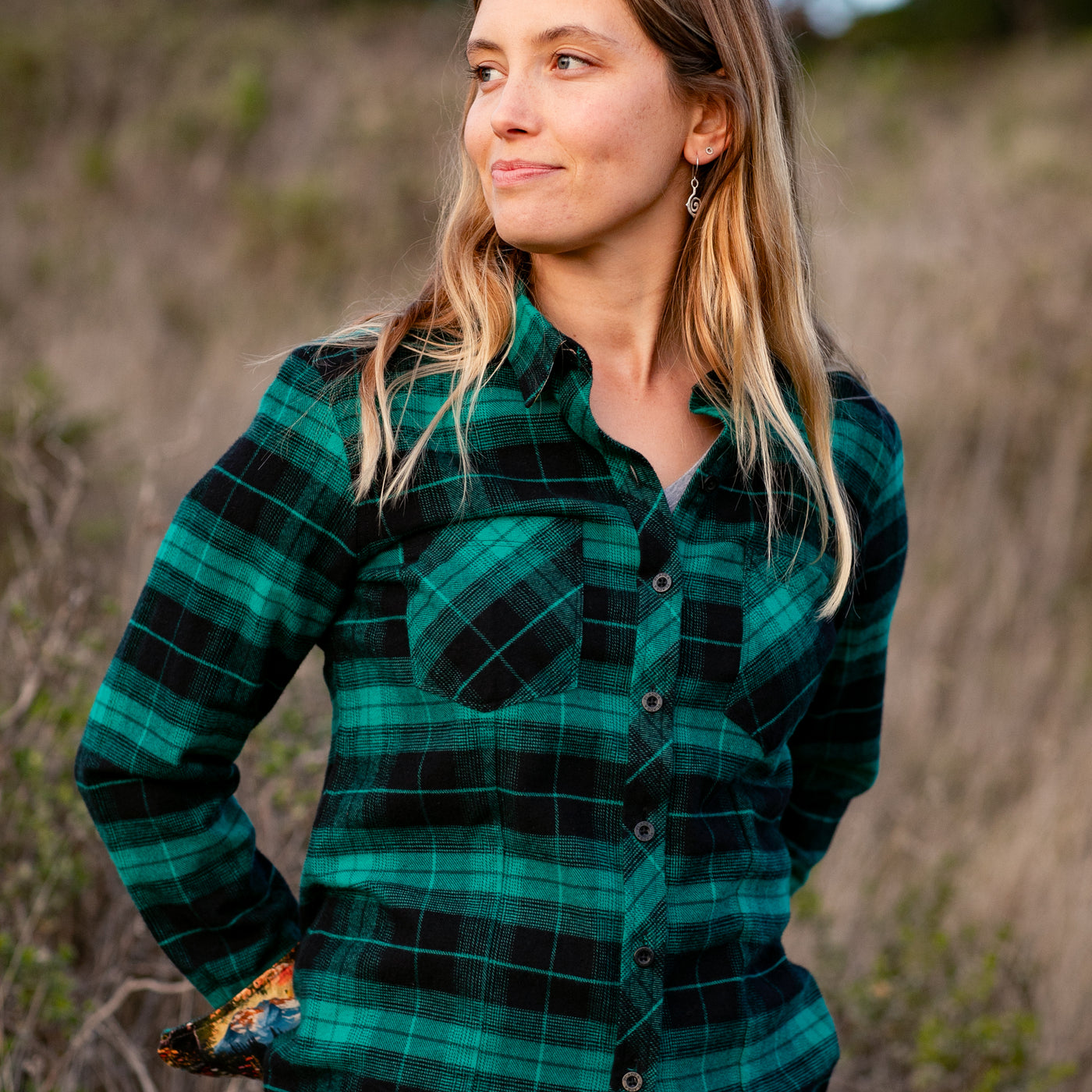 Women's Every Day Flannel Shirt- Harbor Black