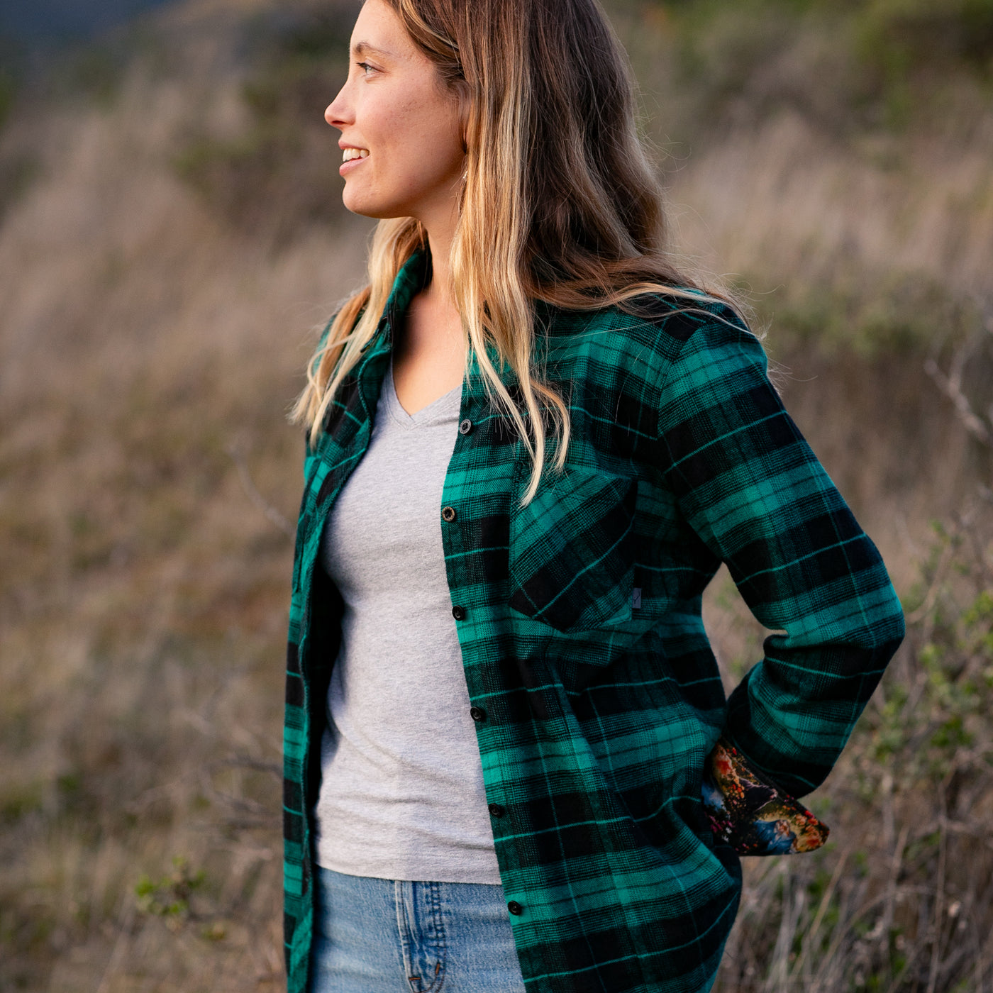 Women's Every Day Flannel Shirt- Harbor Black