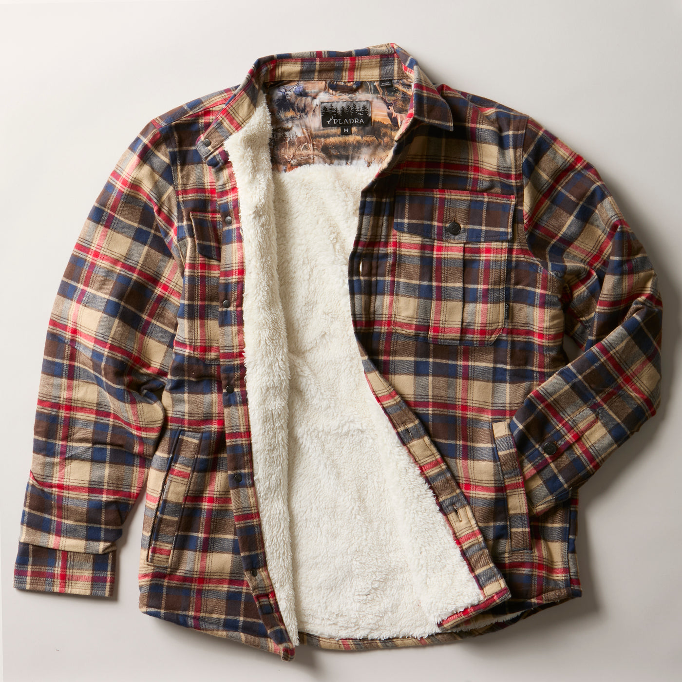 Men's Northwood Sherpa Jacket Benton Brown Pladra