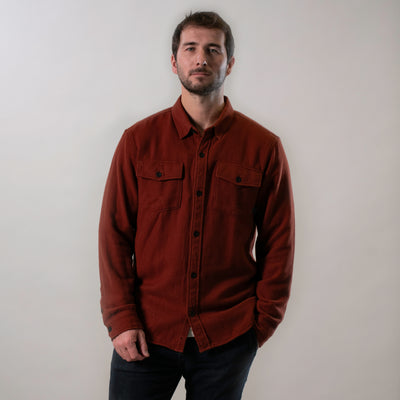 Men's Fireside Flannel - Brick Red