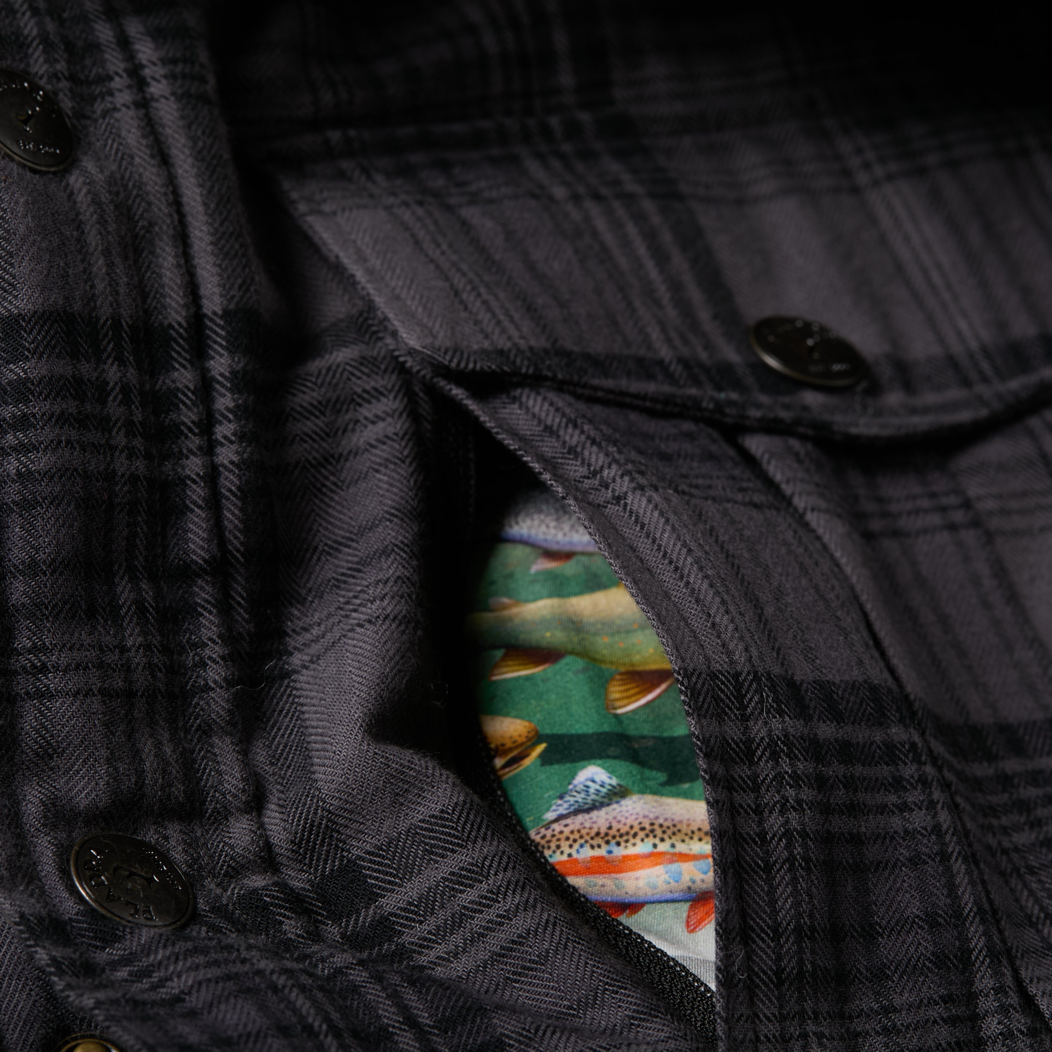 Northwood Sherpa Insulated Flannel Jacket | Deadwood Black – Pladra