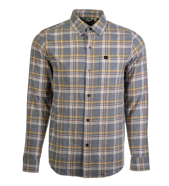 yellow and grey flannel