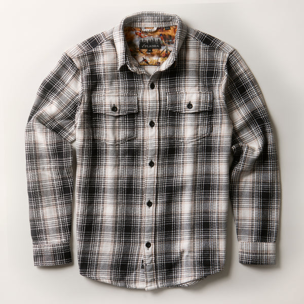 Men s Fireside Flannel Goose White Pladra