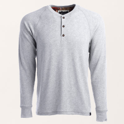 Men's Elko Tri-Blend Henley- Light Grey Heather