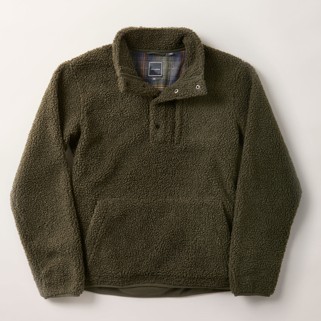 Cypress Sherpa Fleece | Forest Green | Sustainable Fleece – Pladra
