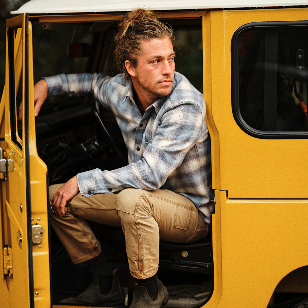 Men's Every Day Elite Flannel Shirt- Mendocino Blue