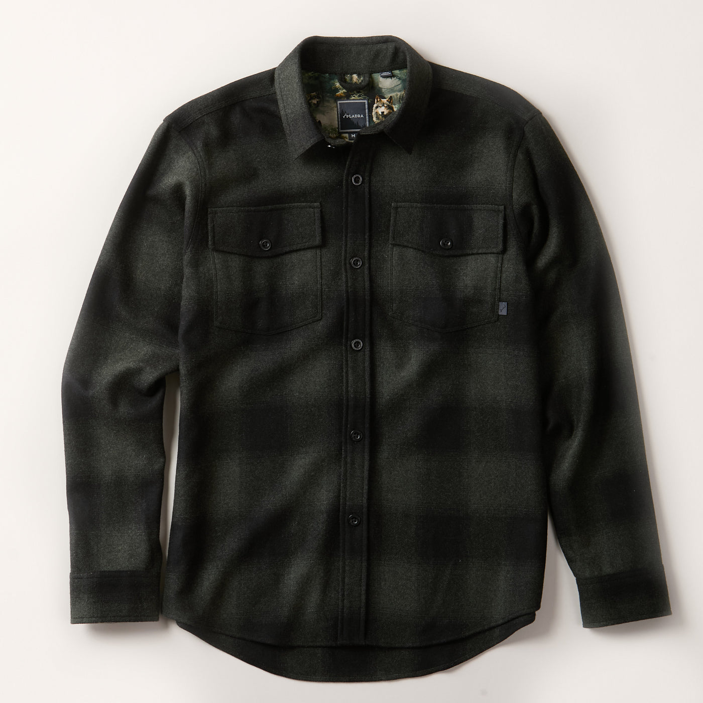 Men's Workhorse Wool Flannel Shirt- Moss Green