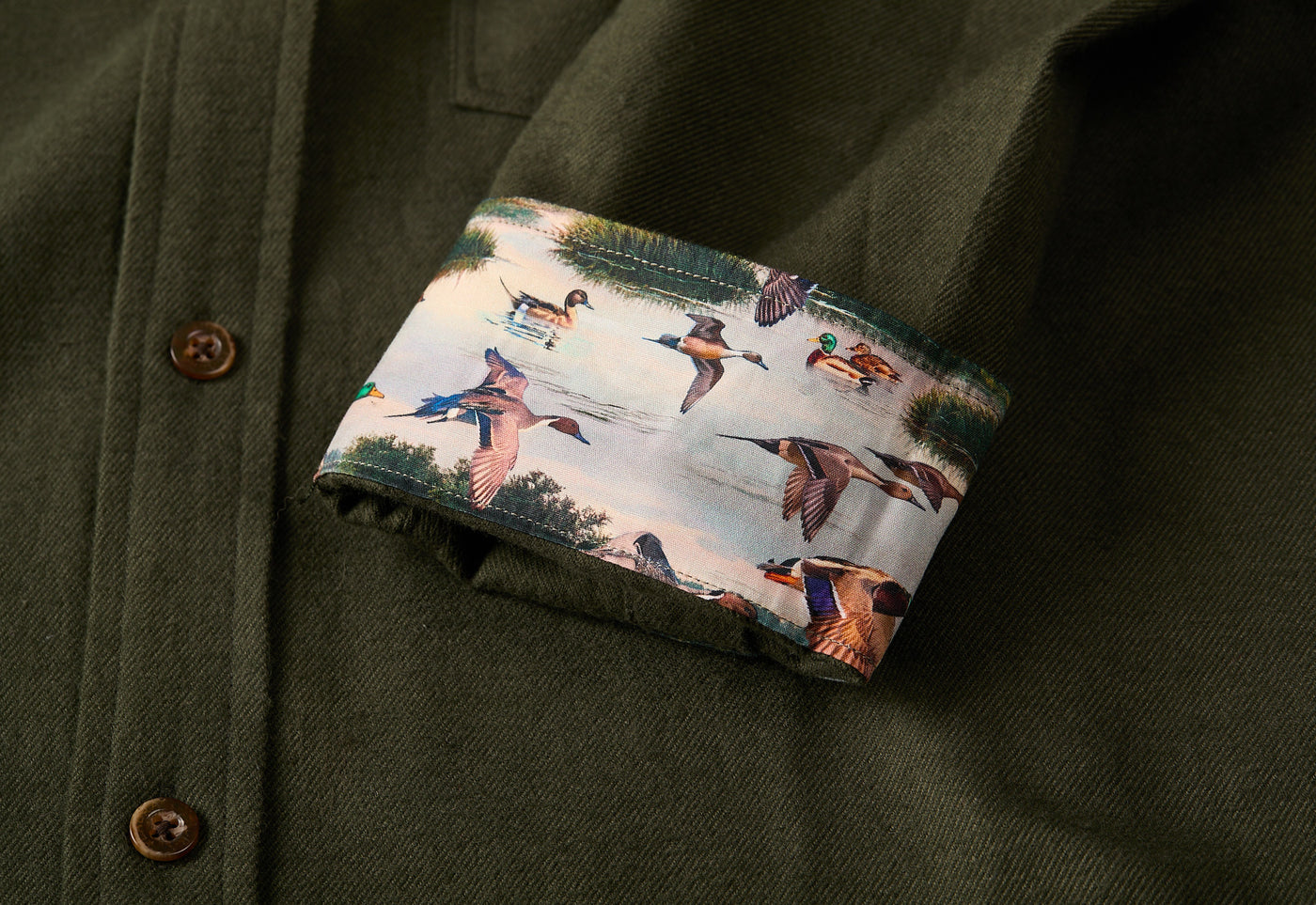 Men's Cascade Flannel Shirt - Olive Green