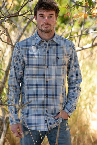 Men's Every Day Flannel Shirt- Sky Blue
