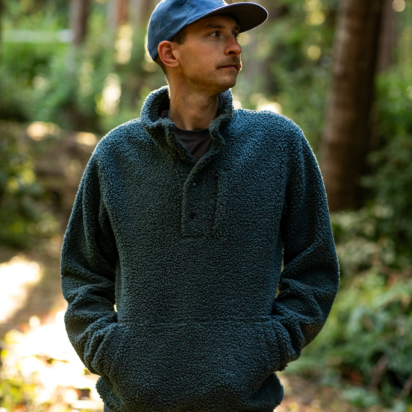 Men's Cypress Sherpa Fleece- Atlantic Blue