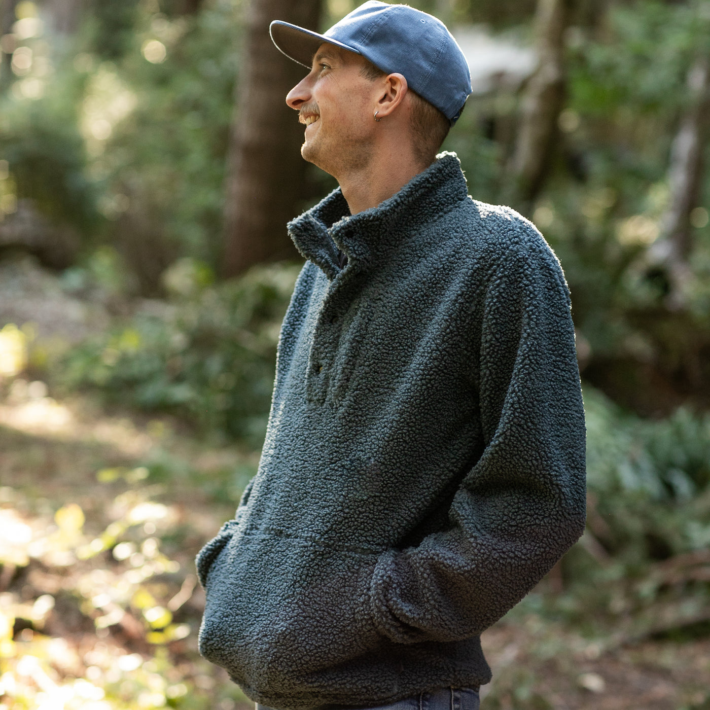 Men's Cypress Sherpa Fleece- Atlantic Blue