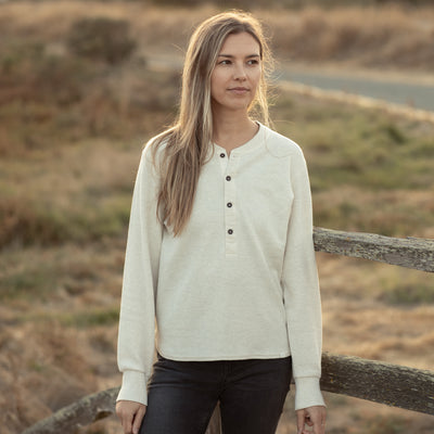 Women's Elko Henley- Oatmeal White