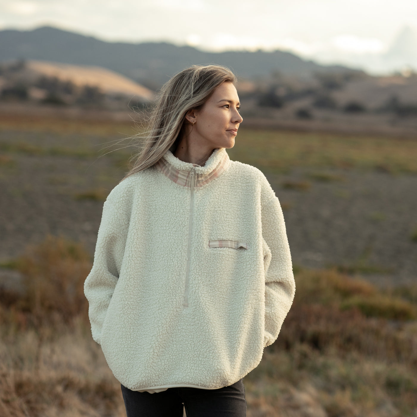 Women's Jenner Sherpa Fleece- Oatmeal White