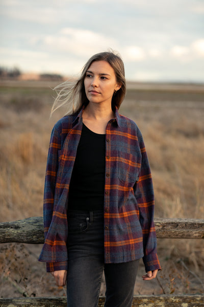 Women's Every Day Flannel Shirt- Portsmouth Blue Heather