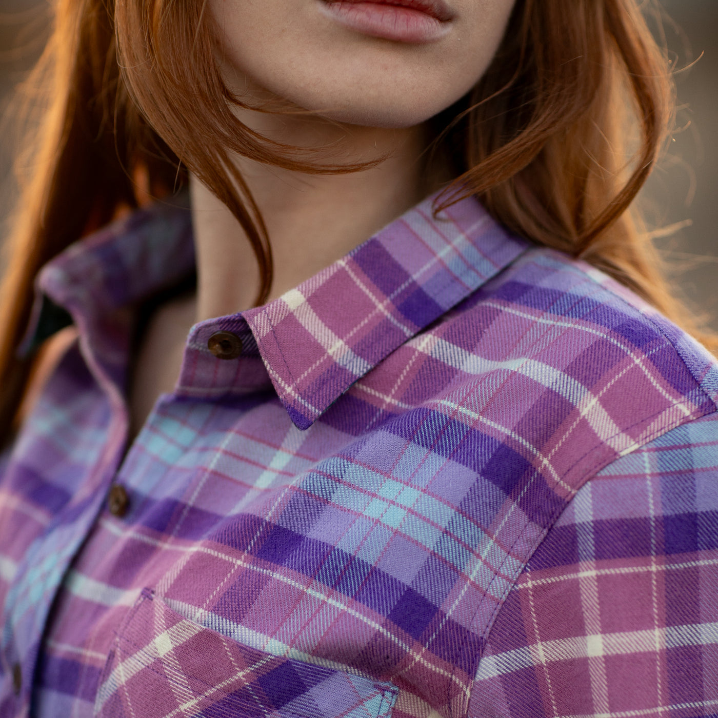 Women's Every Day Flannel Shirt- Wildflower Pink