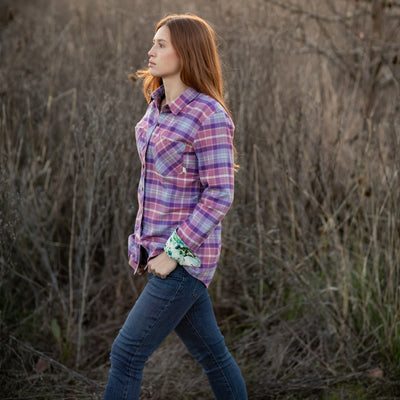 Women's Every Day Flannel Shirt- Wildflower Pink