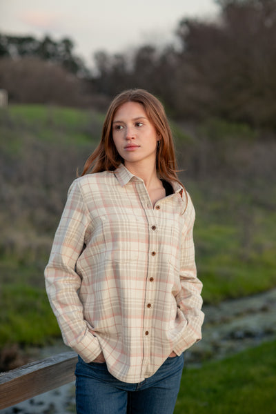 Women's Every Day Elite Flannel Shirt- Lighthouse White