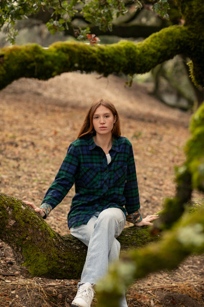 Women's Every Day Flannel Shirt- Bolinas Blue