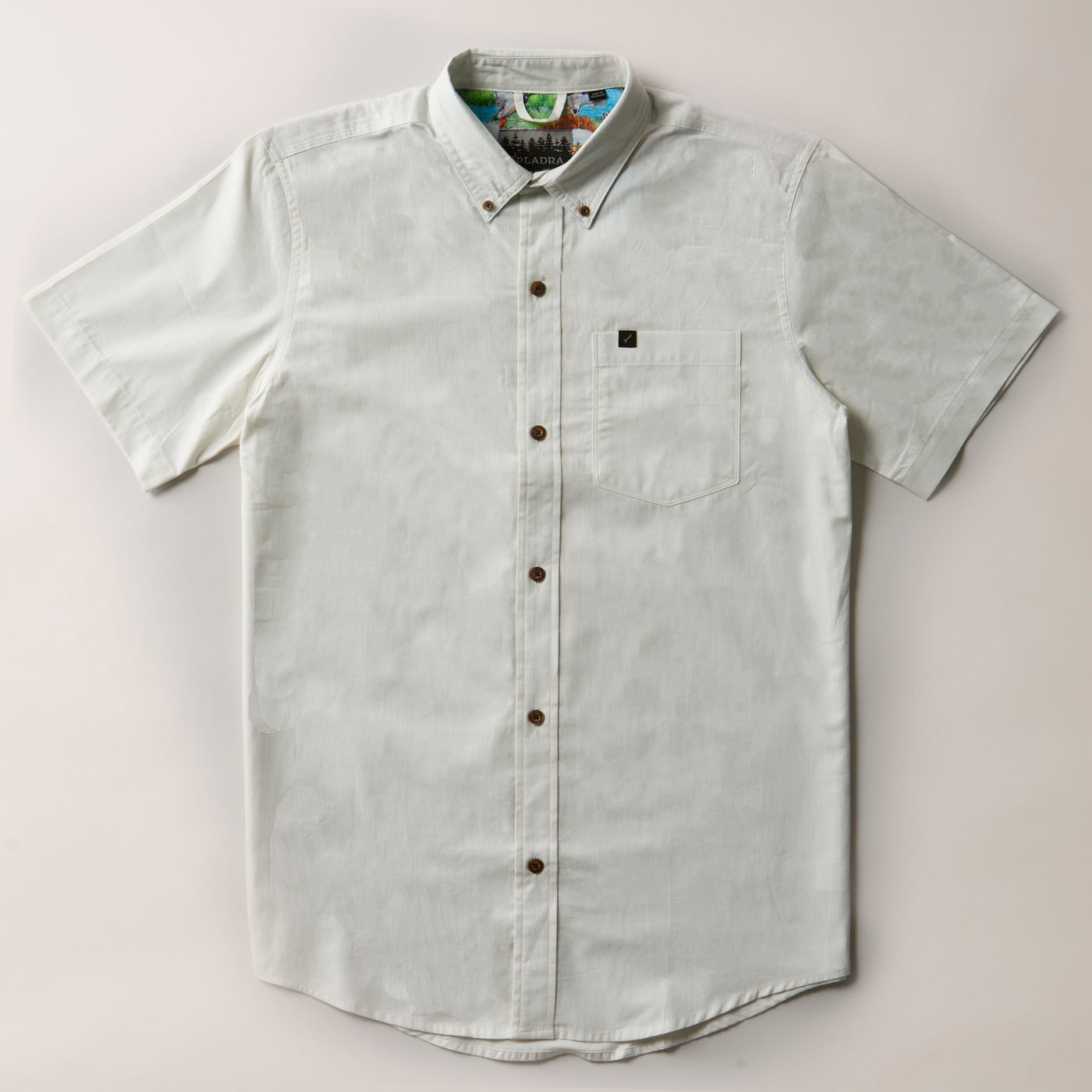 Men's Short Sleeve Tailwinds Shirt - Sand White Chambray