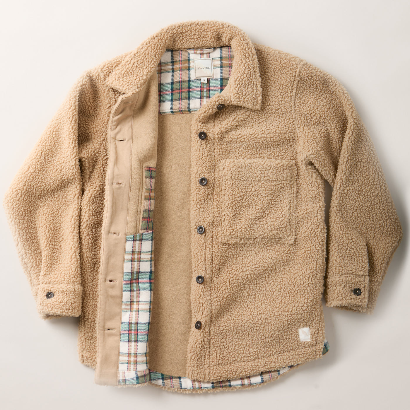 Women's Headlands Sherpa Shacket- Almond Tan