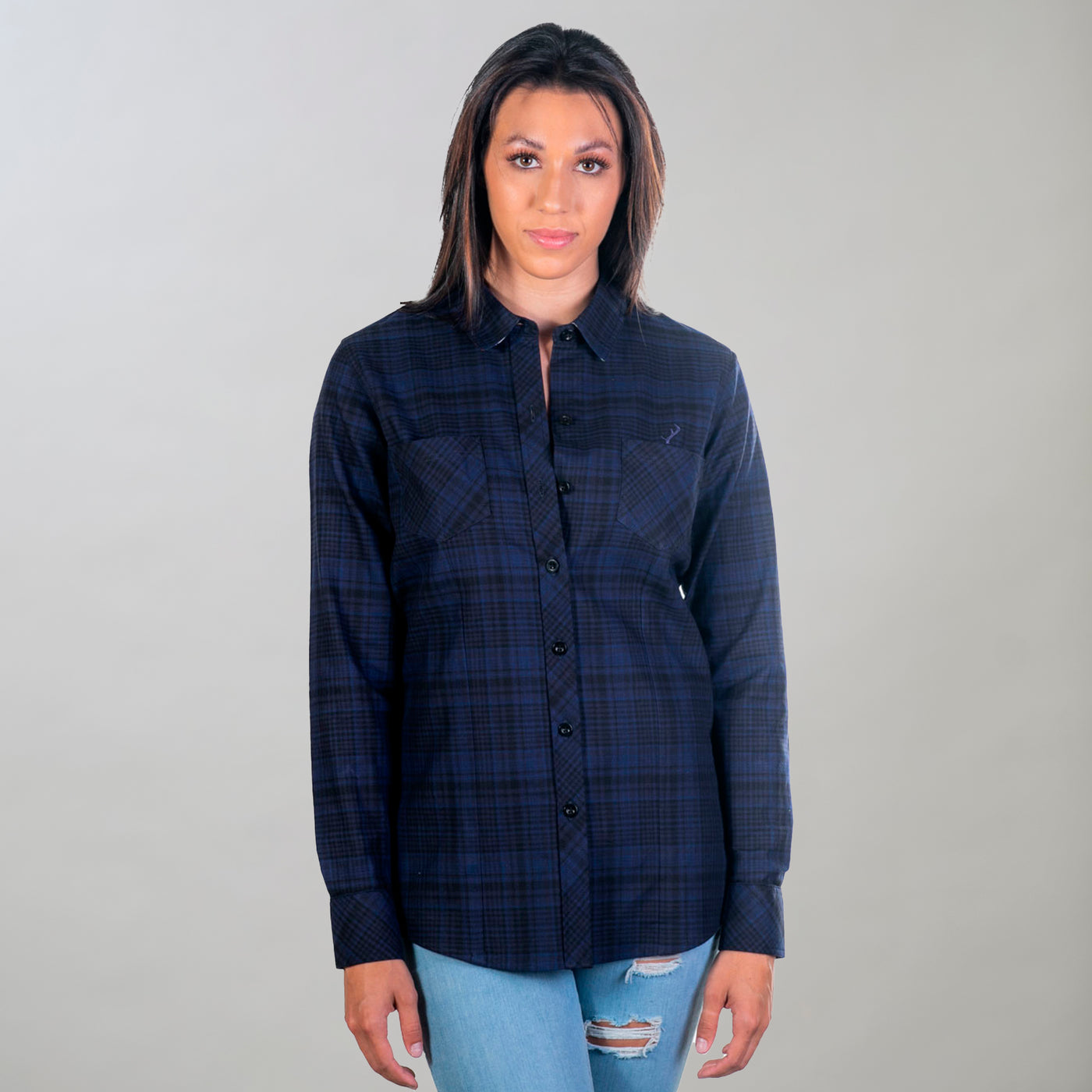 Women's Every Day Flannel Shirt- Anadromous Blue