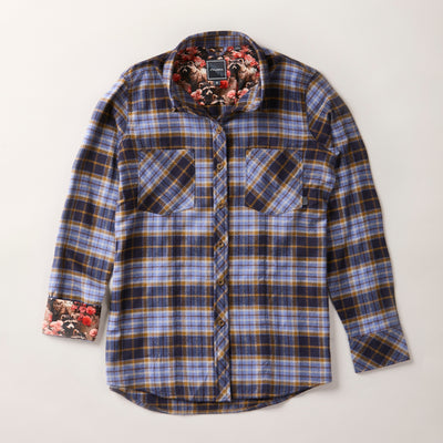 Women's Every Day Flannel Shirt- Aster Blue