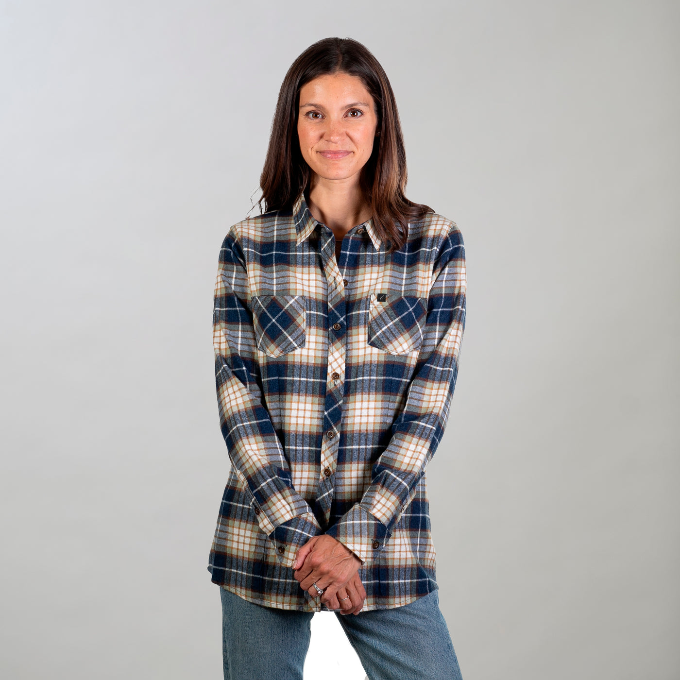 Women's Every Day Flannel Shirt- Banff Blue