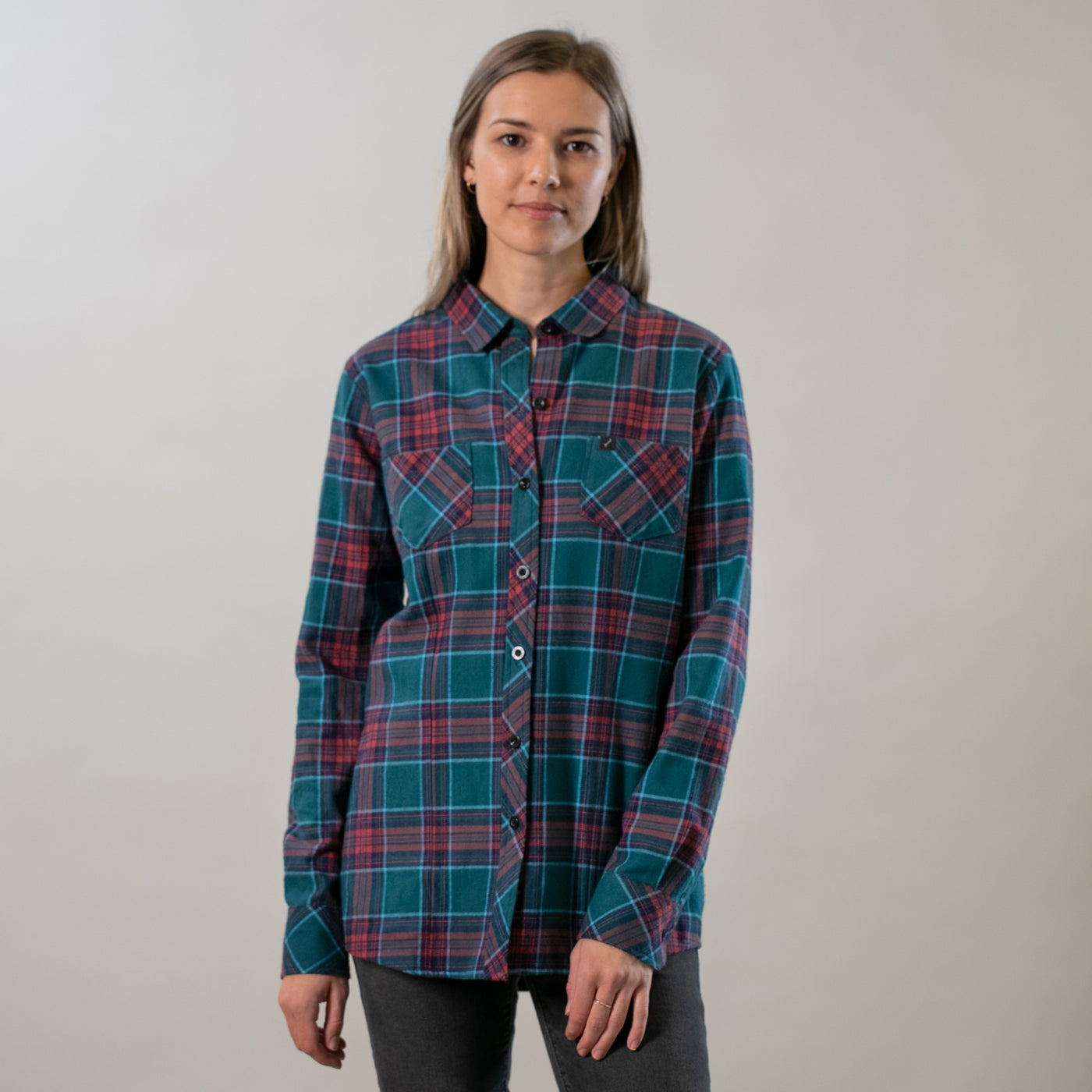 Women's Every Day Flannel Shirt- Belize Blue