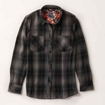 Women's Fireside Flannel- Cast Iron Black