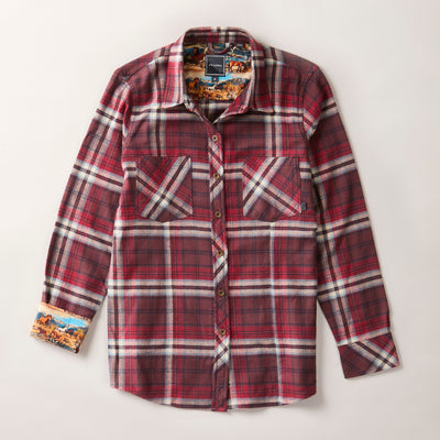 Women's Every Day Flannel Shirt- Harvest Red