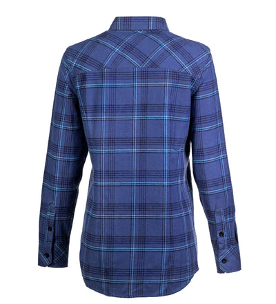 Women's Every Day Flannel Shirt- Iris Blue