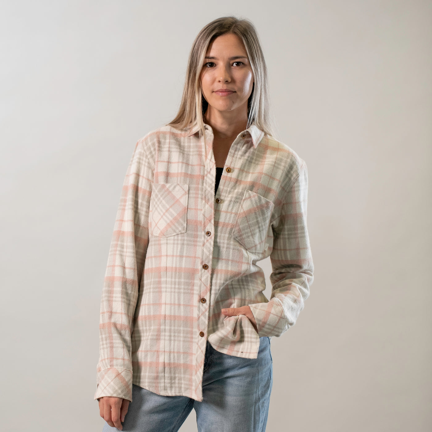 Women's Every Day Elite Flannel Shirt- Lighthouse White