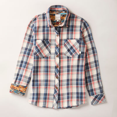Women's Fireside Flannel- Meridian White