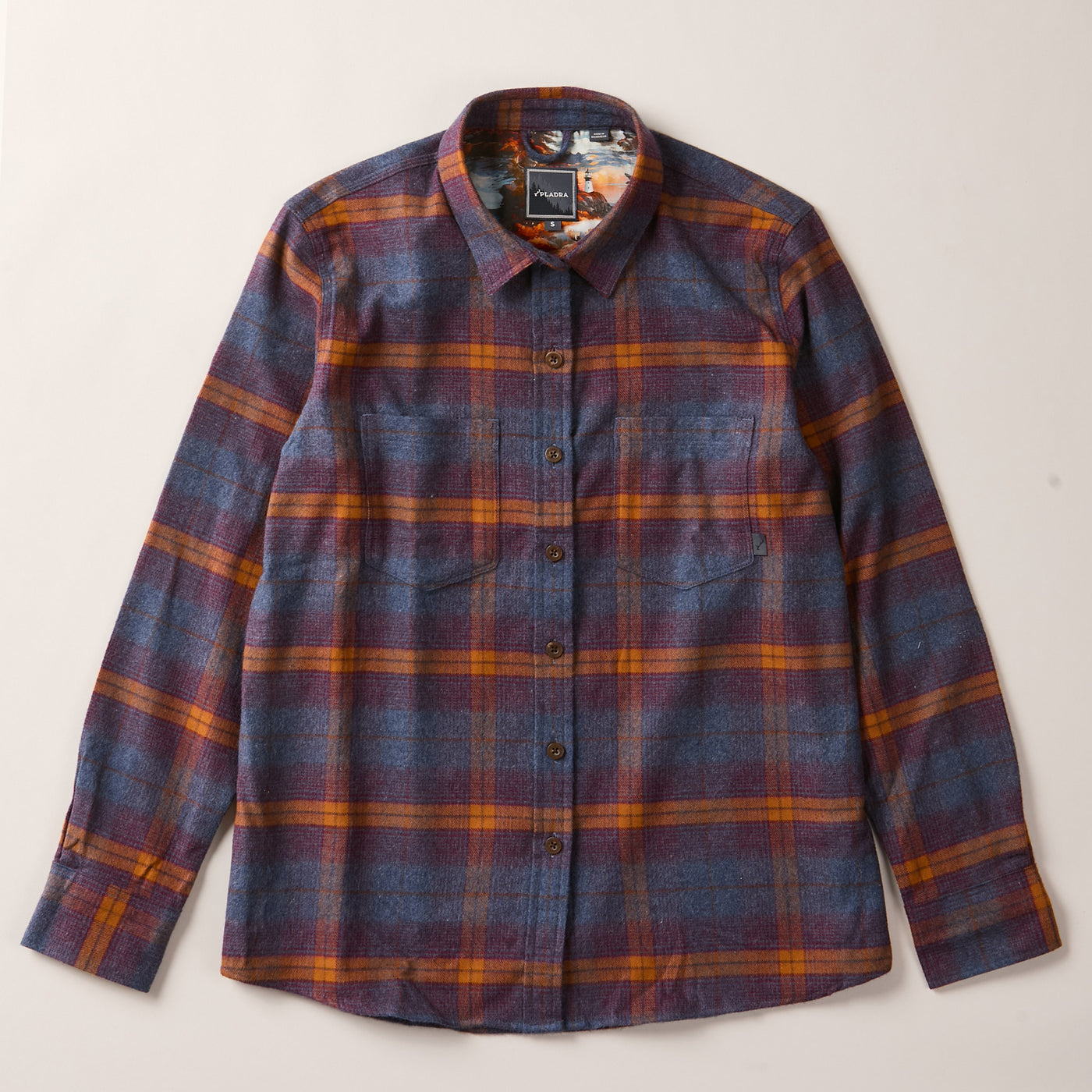 Women's Relaxed Every Day Flannel Shirt- Portsmouth Blue Heather