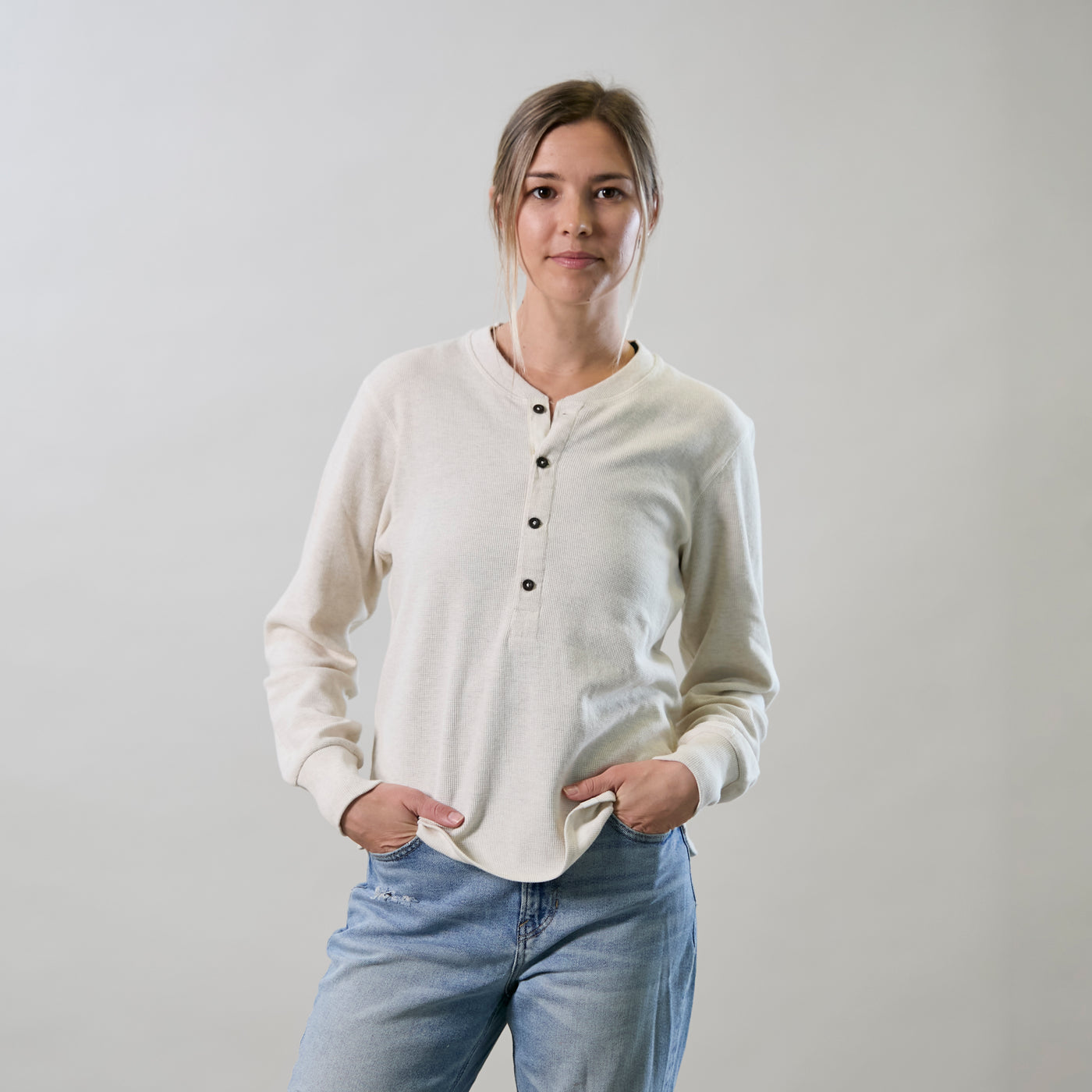 Women's Elko Henley- Oatmeal White