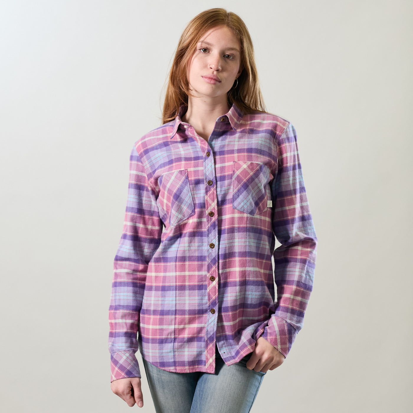 Women's Every Day Flannel Shirt- Wildflower Pink