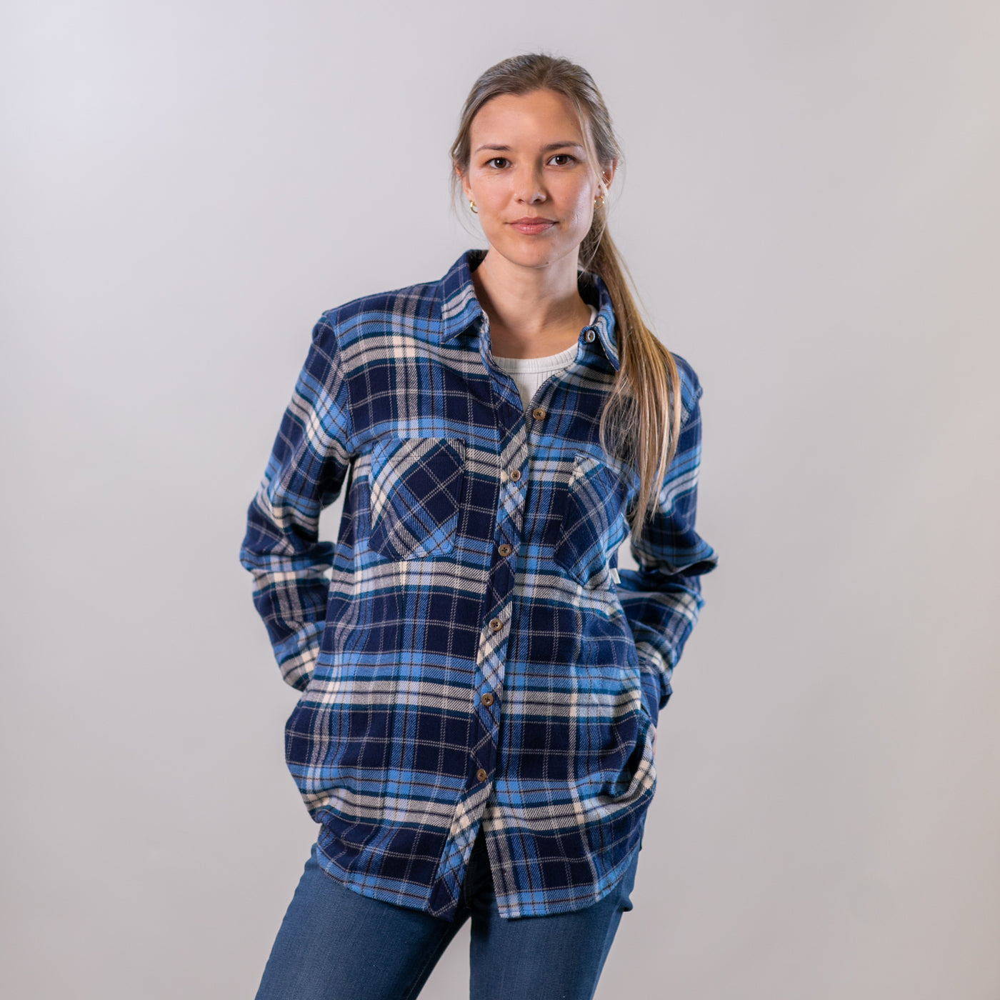 Women's Every Day Elite Flannel Shirt- Bighorn Blue