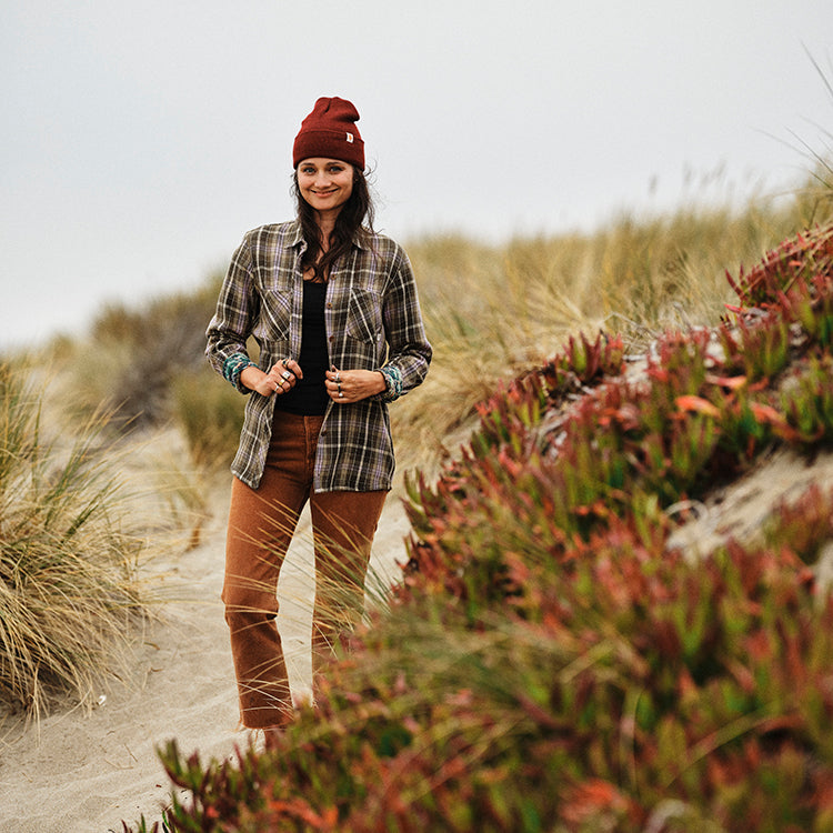 Women's Fireside Flannel- Grove Green