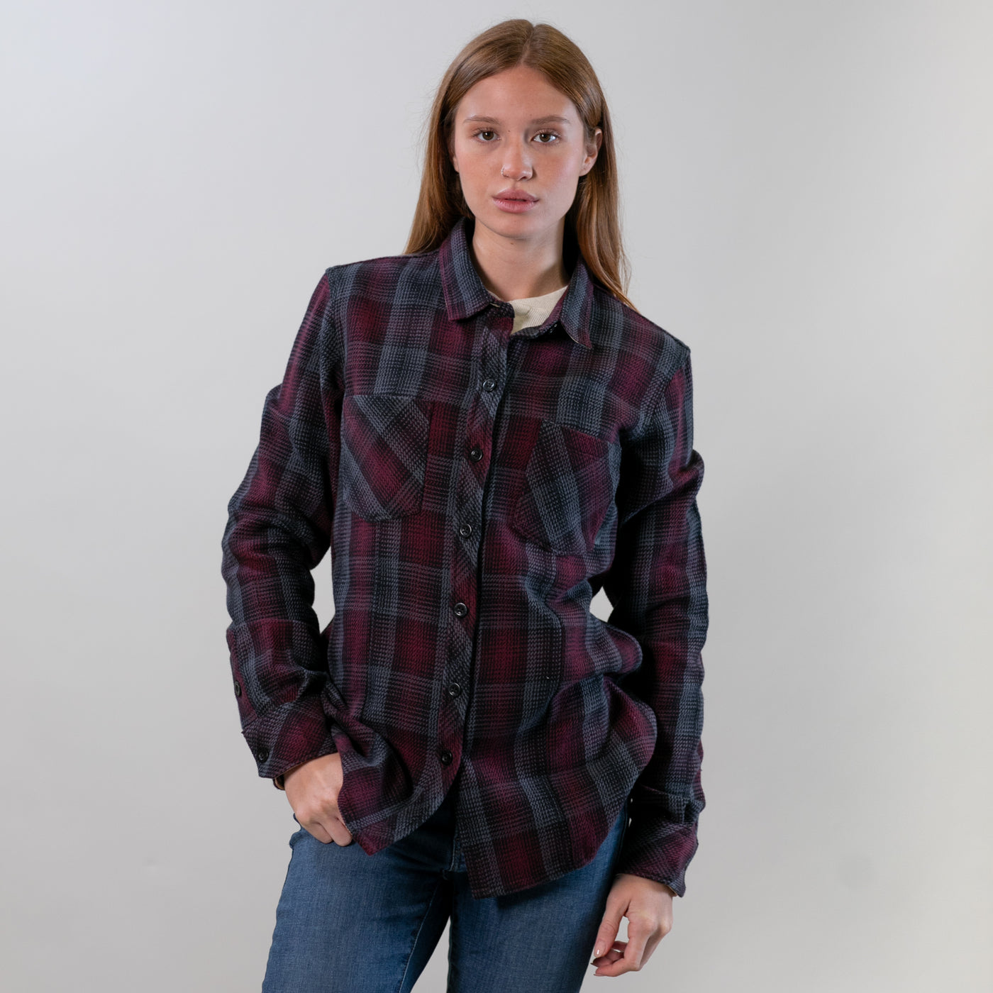 Women's Fireside Flannel- Hickory Red