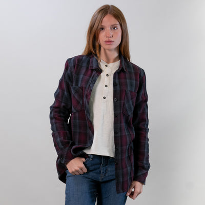 Women's Fireside Flannel- Hickory Red