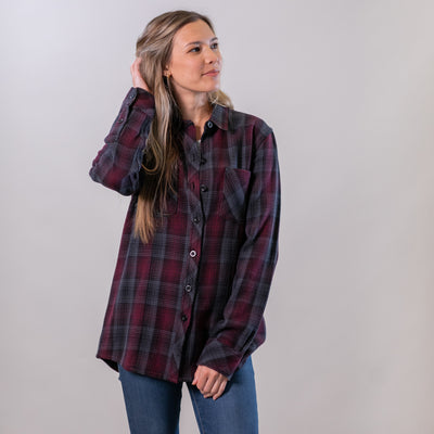 Women's Fireside Flannel- Hickory Red