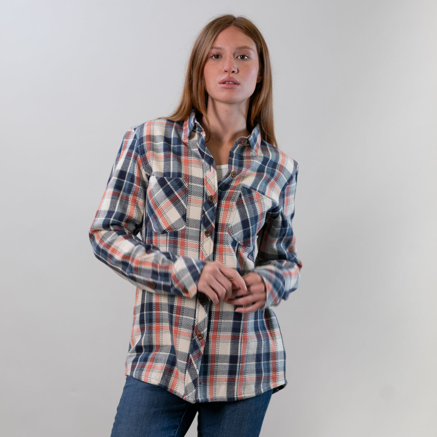 Women's Fireside Flannel- Meridian White