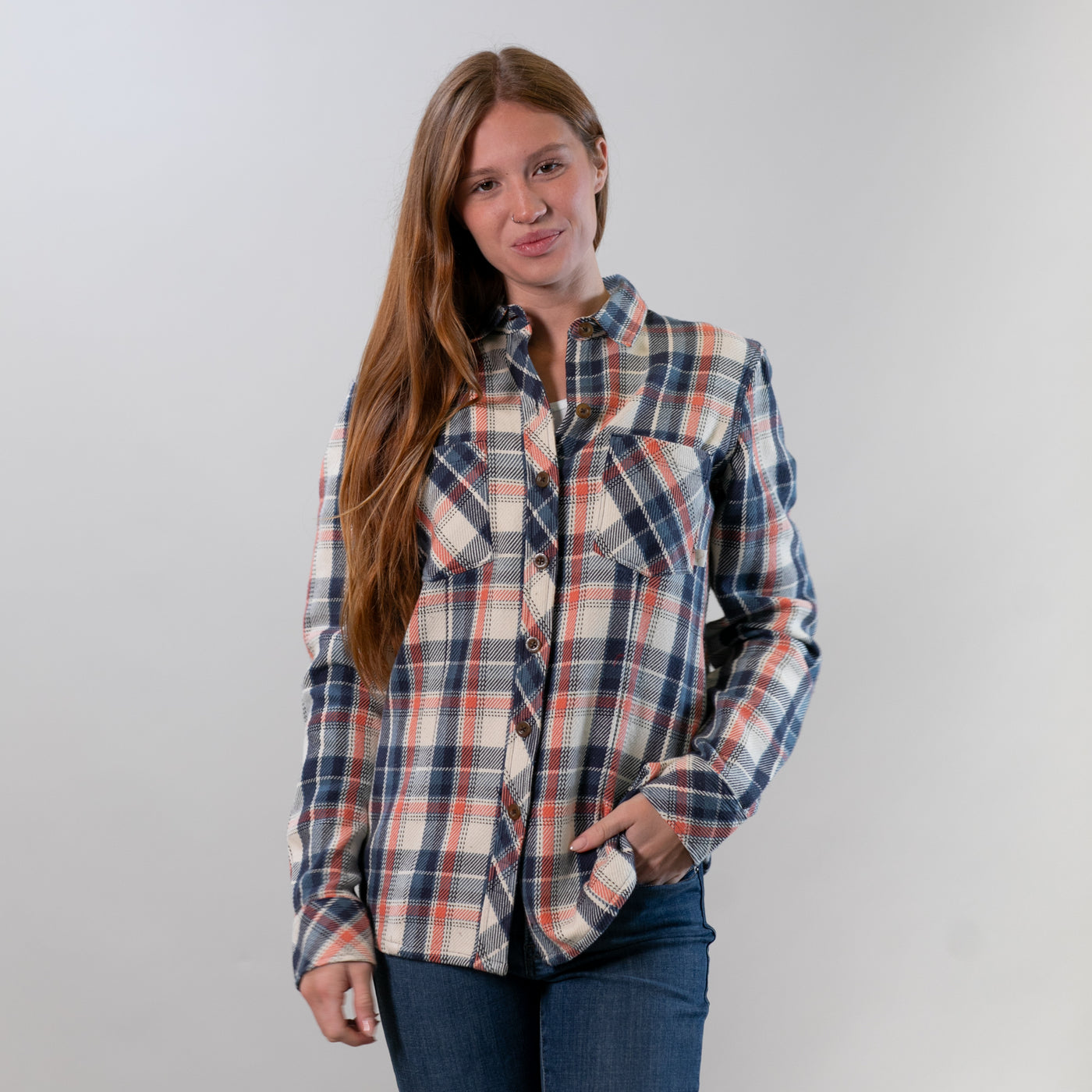 Women's Fireside Flannel- Meridian White